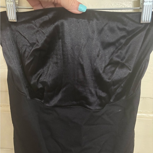 Spanx Slimmer & Shine Strapless Slip Dress Black Size L Slimming Shaping - Picture 4 of 5